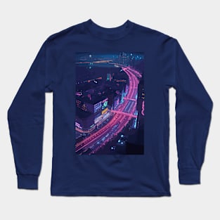 Night City Illustration Long Sleeve T-Shirt